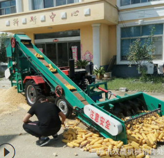 山东自动装车打棒子机 大型玉米脱粒机厂家 打玉米机价格图2