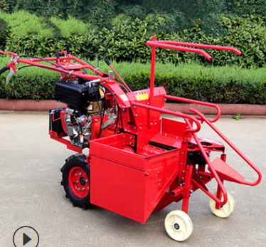 单垄手扶玉米收获机 玉米秸秆还田粉碎一体机 柴油玉米杆割倒机图4