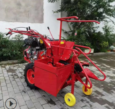 单垄手扶玉米收获机 玉米秸秆还田粉碎一体机 柴油玉米杆割倒机图2