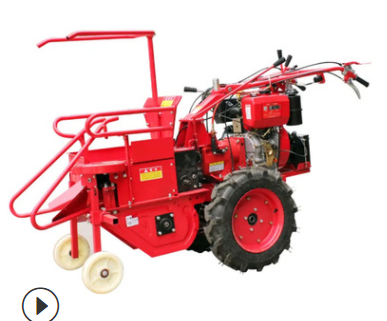 柴油192电启动玉米收割机 手推式玉米割晒割倒机 家用玉米收获机图5