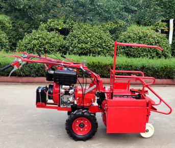 柴油192电启动玉米收割机 手推式玉米割晒割倒机 家用玉米收获机图4