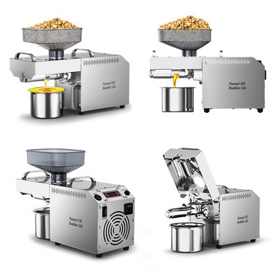 新款跨境批发榨油机螺旋小型智能带数显温控食用油加工设备图4