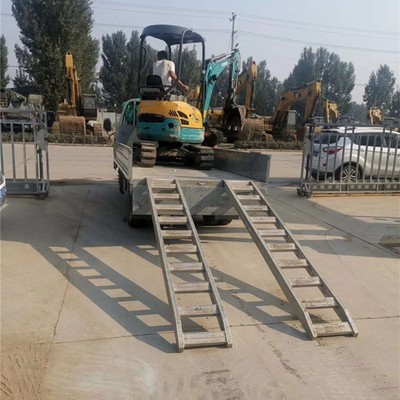 铝梯子货车承重挖掘工程车打桩机挖机收割机铝合金爬梯履带图3