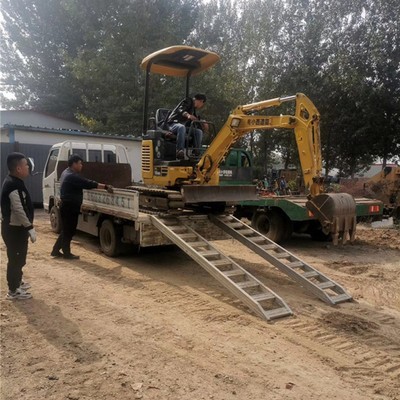 铝梯子货车承重挖掘工程车打桩机挖机收割机铝合金爬梯履带图2