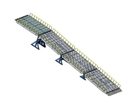 登车桥 挖机叉车坡道 调整设备 铝跳板 桥梯铝合金铲车坡道上车图5