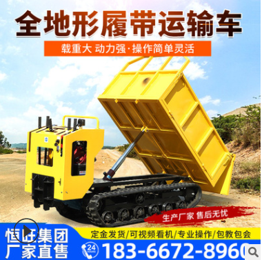 2吨4吨6吨8吨座驾手扶履带运输车山地山区农用自卸车履带运输车图2