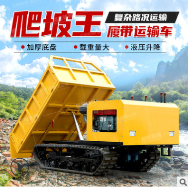 2吨4吨6吨8吨座驾手扶履带运输车山地山区农用自卸车履带运输车图4