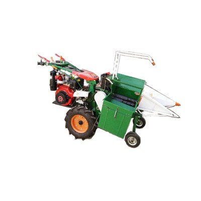 手扶拖拉机带动单行玉米收获机 剥皮干净单行玉米收获机 出口品质图5