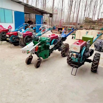 手扶拖拉机带动单行玉米收获机 剥皮干净单行玉米收获机 出口品质图2