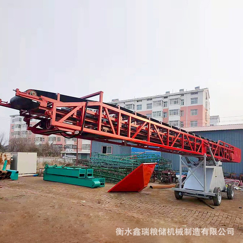 粮食输送机厂家加工定制 移动式皮带输送机伸缩转向输送机