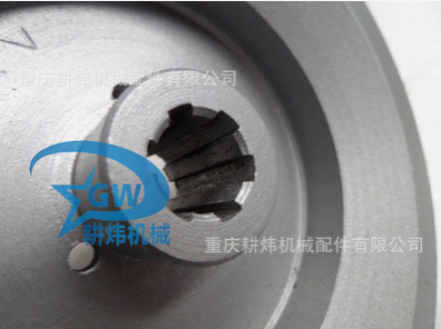 汽油微耕机配件 500型 900型行走箱从动皮带轮 直径125 粗花键图4