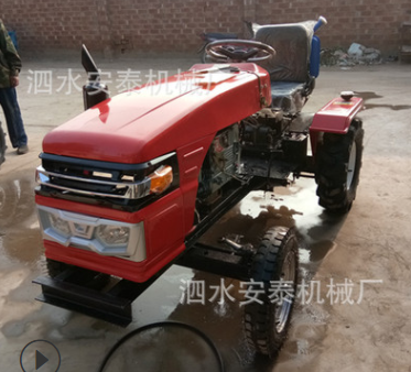 单缸四轮农用旋耕机 柴油30马力轮式拖拉机 低矮迷你型四轮拖拉机图3