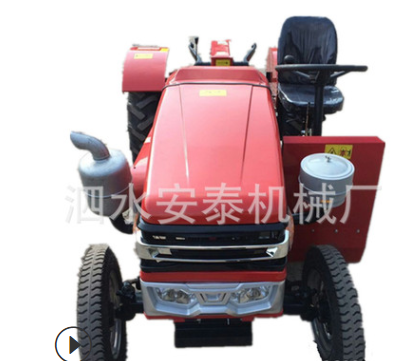 单缸四轮农用旋耕机 柴油30马力轮式拖拉机 低矮迷你型四轮拖拉机图2
