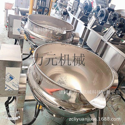 商用电燃气加热搅拌夹层锅 做米豆腐凉粉机器 大型炒菜煮粥卤煮锅图4