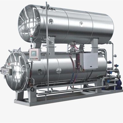 早餐汁顶喷式杀菌锅 双层水浴杀菌设备不锈钢杀菌机塑料瓶杀菌锅图5