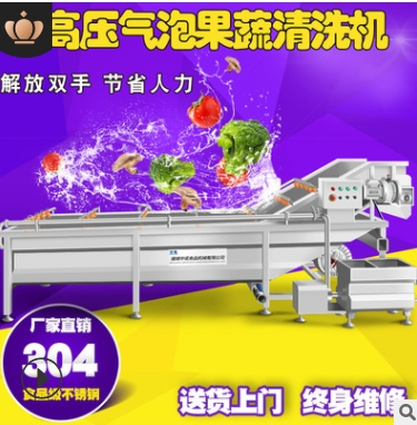 现货果蔬气泡清洗机 全自动净菜设备蔬菜清洗机 学校食堂洗菜机图2