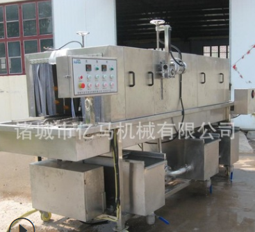 物流箱清洗机 肉料筐清洗机 蔬菜筐清洗机 山东亿马不锈钢洗箱机图5