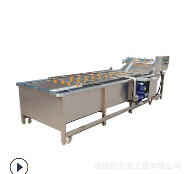 商用娃娃菜高压喷淋去泥机全自动大虾解冻清洗机不锈钢气泡清洗机图5