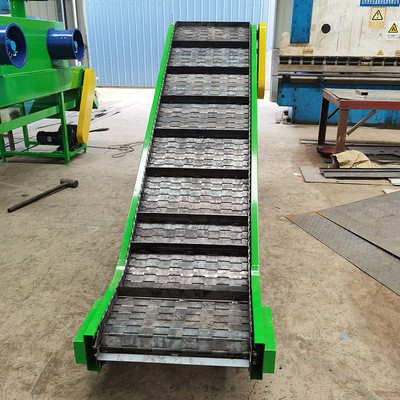 304不锈钢链板输送机 链板式提升机 食品级挡板式提升链板输送机图2