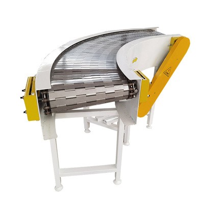 304不锈钢网带转弯输送机 快递物流分拣食品线设备用转弯输送机图5