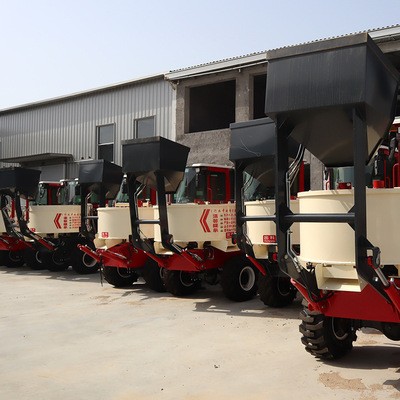 自动上料搅拌车铲车带搅拌斗建筑工地用混凝土平口搅拌车图4