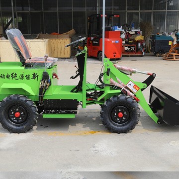 农用装卸搬运电动装载机 工地建筑微型液压轮式装载机养殖小铲车图5