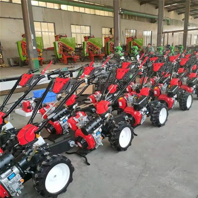 匠锐小型家用四驱微耕机厂家山地开垦松土开沟机加工一机多用机械