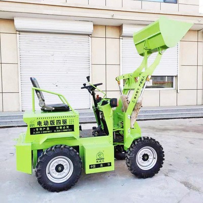 小型液压式电动铲车 建筑工地清扫垃圾用电动铲车 四轮驱动装载机图2
