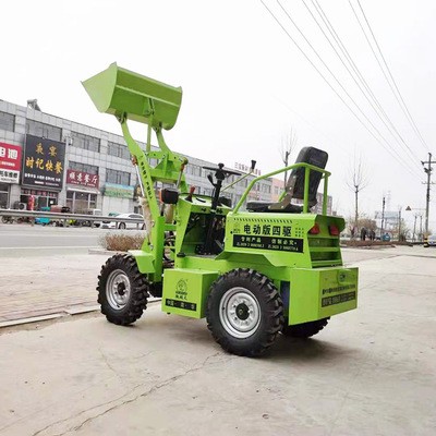 小型液压式电动铲车 建筑工地清扫垃圾用电动铲车 四轮驱动装载机图4