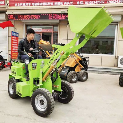 小型液压式电动铲车 建筑工地清扫垃圾用电动铲车 四轮驱动装载机图3