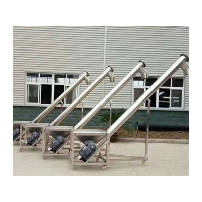 曲阜 倾斜式螺旋输送机 车载式绞龙螺旋提升机 电动上料机