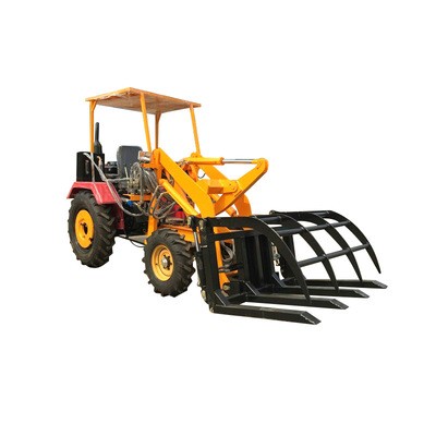 价格低的小型轮式铲车果园小型装载车农用抓木抓草机金尊图5