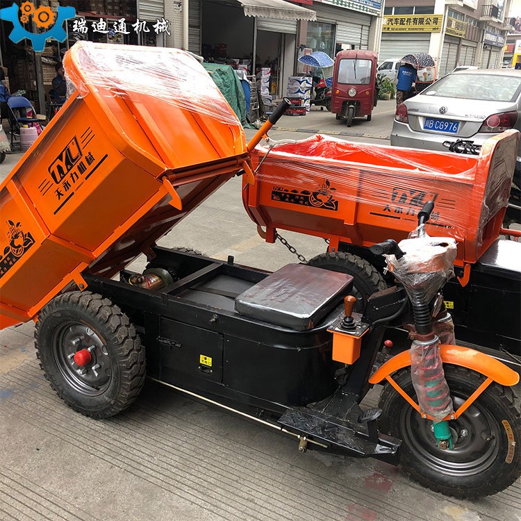 工程电动三轮车 电动工程三轮车 电动自卸翻斗型建筑工地车现货图5