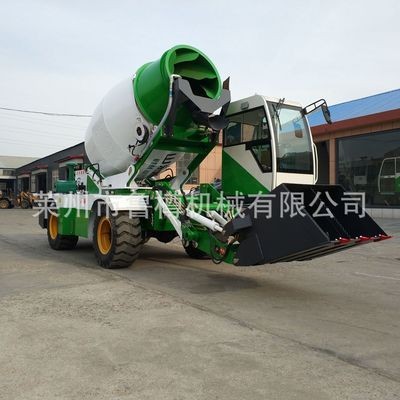 自动搅拌车 山东鲁樽铲料搅拌运输车 山东莱州上料搅拌车图5