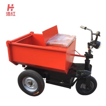 浩红工地电动手推三轮车 建筑工程搬运翻斗三轮车农用运输小推车图5