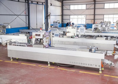 全自动食品真空包装机械，连续热成型拉伸膜食品包装机图3