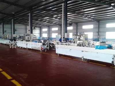 全自动食品真空包装机械，连续热成型拉伸膜食品包装机图5