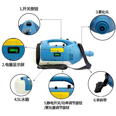 5L锂电池超低容量电动喷雾器 防疫消杀带静电消毒机 甲醛雾化器图4