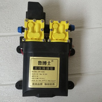 农用打药隔膜泵 12V智能高压大功率双泵 电动喷雾器水泵 架子泵图2