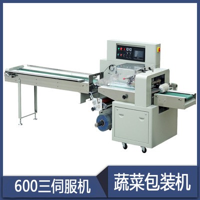 厂家直供青菜套袋枕式包装机 蔬菜包装机 食品自动下走膜打包设备图3