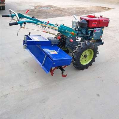 柴油电启动手扶拖拉机 手推自走式微耕机 菜园果园开沟机图3