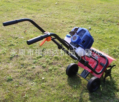 手推式松土机除草机多功能耕地机小型汽油微耕机锄地翻土旋耕机图3