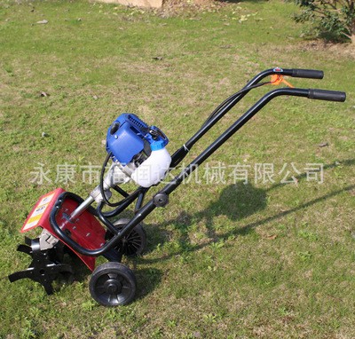 手推式松土机除草机多功能耕地机小型汽油微耕机锄地翻土旋耕机图4