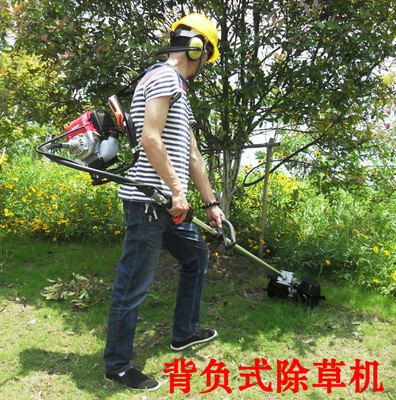 松岛四冲程背负除草松土机割草割灌机小型打草机多功能锄草开荒机图3