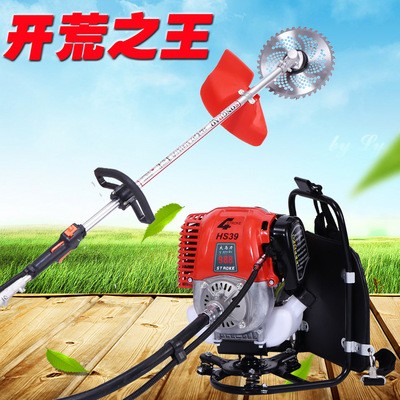 松岛四冲程背负除草松土机割草割灌机小型打草机多功能锄草开荒机图2