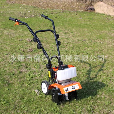 小型手推式松土机微型汽油除草机翻土机多功能家用农用旋耕微耕机图2