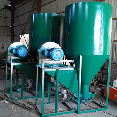 大型饲料混合立式搅拌机 时产300-1000公斤 养殖场粉碎搅拌一体机图3