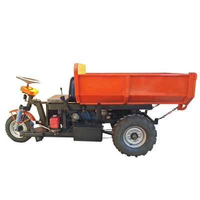 建筑工地柴油三轮车电动工程自卸载重王农用养殖小型混凝土翻斗车图5