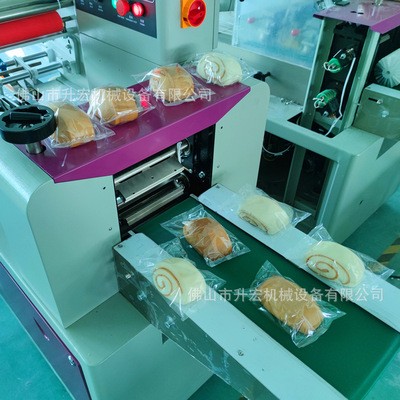 馒头包装机面包糕点枕式包装机叉烧包上走膜包装机馒头包装封口机图2