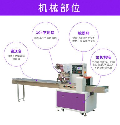 一次性平面口罩枕式包装机1-20片N95口罩包装机 充氮气月饼包装机图4